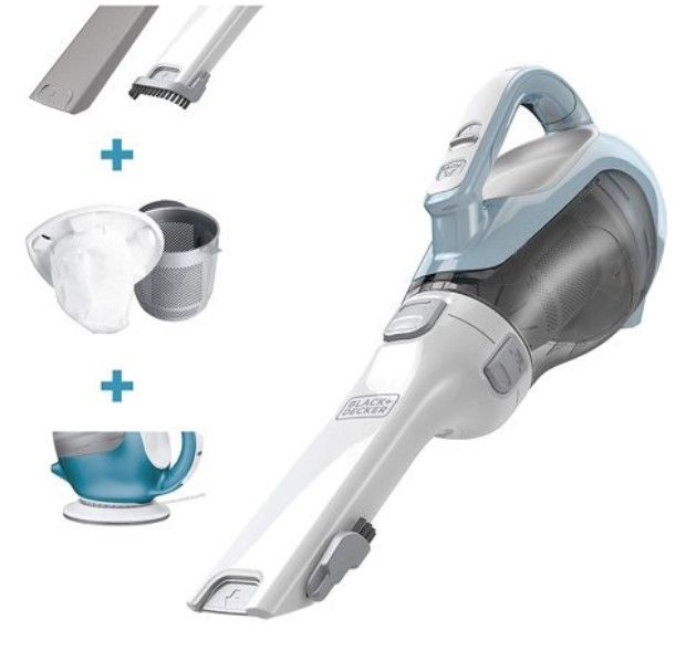 Photo 1 of Black & Decker DustBuster Cordless Handheld Vacuum, Bagless, White (CHV1410L)
