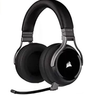 Photo 1 of Corsair Virtuoso RGB Wireless Gaming Headset - High-Fidelity 7.1 Surround Sound w/Broadcast Quality Microphone - Memory Foam Earcups - 20 Hour Battery Life - Works with PC, PS4 – Carbon, Premium
