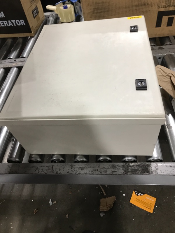 Photo 2 of VEVOR NEMA Enclosure, 20 x 16 x 8 inches, NEMA 4X Fiberglass Steel Electrical Box, IP66 Waterproof & Dustproof Hinged Junction Box for Outdoor Indoor Use, with Mounting Plate(50x40x20 cm)) 19.7 x 15.7 x7.9"