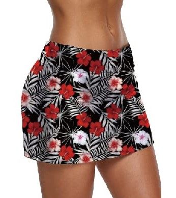 Photo 1 of Alex Vando Womens Swim Skirt Solid Color Waistband Swim Shorts Bathing Suit Bottom M