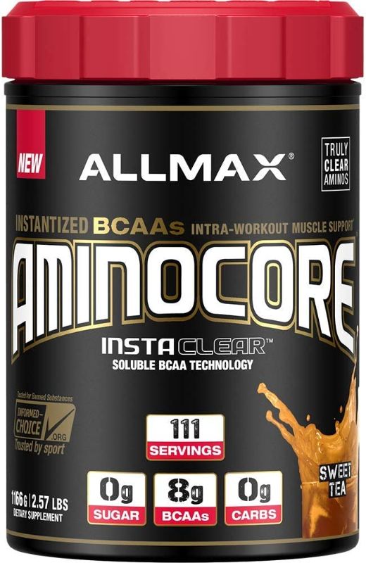Photo 1 of ALLMAX Nutrition Aminocore BCAAs, Sweet Tea, 1166g EXP 02/2022 OK TO USE PER GOOGLE 