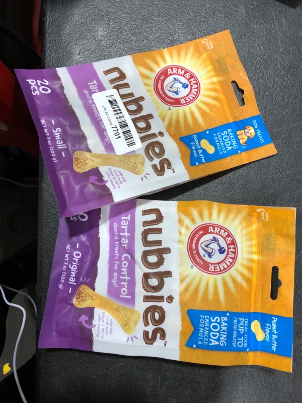 Photo 1 of Arm & Hammer for Pets Nubbies Dental Treats for Dogs from Arm and Hammer - Dog Dental Chews Fight Bad Dog Breath, Plaque & Tartar-Dog Dental Care, Dog Treats from Arm and Hammer, Treats for Dog Teeth EXP 09/18/2024 SET OF 2