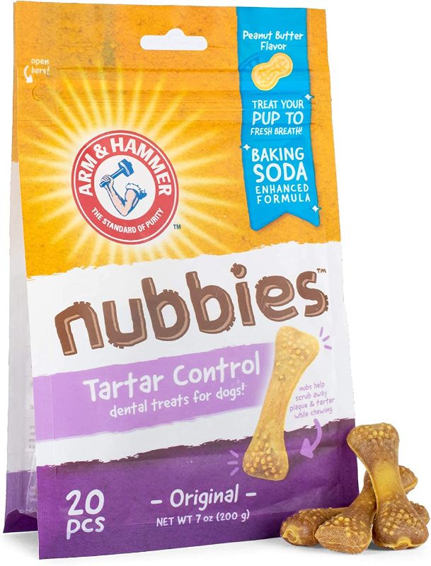 Photo 1 of Arm & Hammer for Pets Nubbies Dental Treats for Dogs from Arm and Hammer - Dog Dental Chews Fight Bad Dog Breath, Plaque & Tartar-Dog Dental Care, Dog Treats from Arm and Hammer, Treats for Dog Teeth EXP 09/18/2024 SET OF 2
