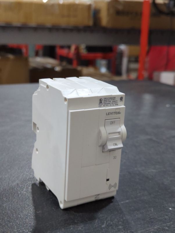 Photo 2 of Leviton LB230-S 30A 2-Pole Plug-On Smart Standard Branch Circuit Breaker, Hydraulic Magnetic, 120/240 VAC, White 