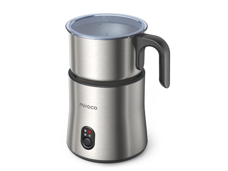 Photo 1 of Miroco Milk Frother, Detachable Milk Frother, 4 in 1 16.9oz Automatic Stainless Steel Milk Steamer, Silver
