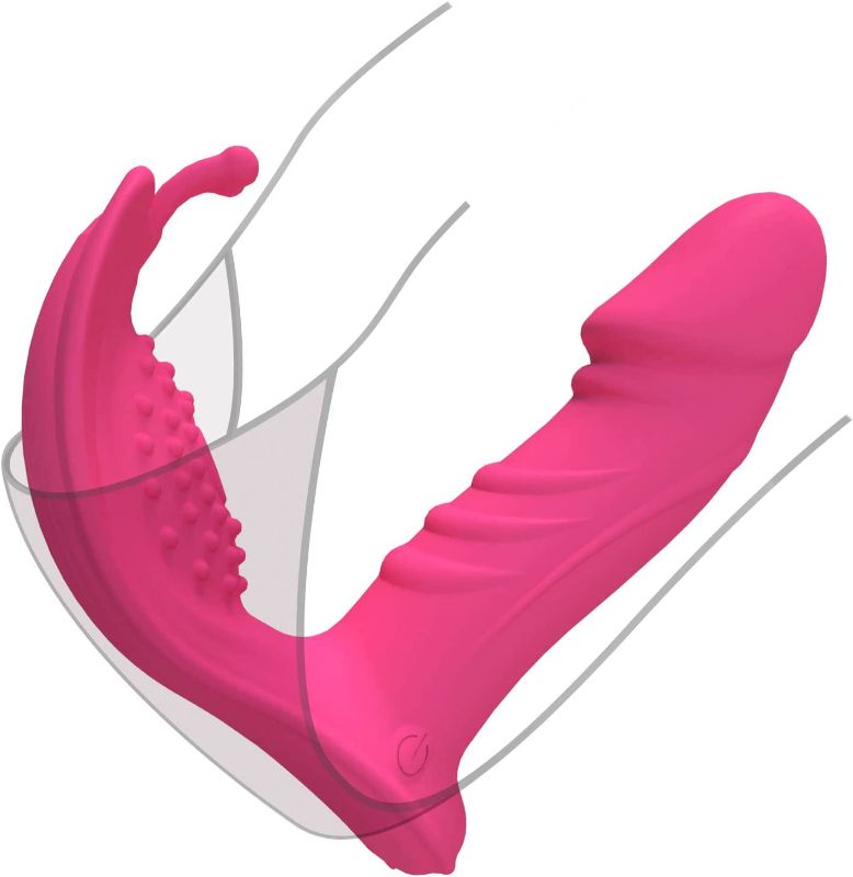 Photo 1 of Wiggling Wearable Panty Vibrator with Insertable Dildo Wireless Remote Control for G Spot Clitoral Stimulation Rechargeable Butterfly Vibe with 3 Wiggling 10 Vibration Sex Toys for Women
