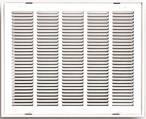 Photo 1 of 30"w X 10"h Steel Return Air Grilles - Sidewall and Ceiling - HVAC Duct Cover - White [Outer Dimensions: 31.75"w X 11.75"h]
