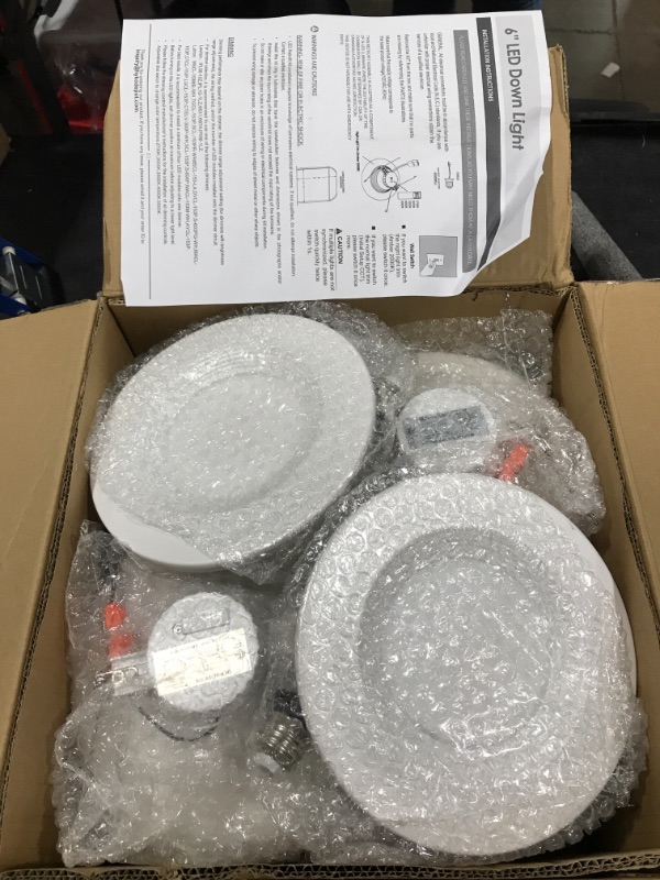 Photo 1 of 12 PC 6' SELECTABLE CCT LED RECESSED LIGHT WITH NIGHT LIGHT 