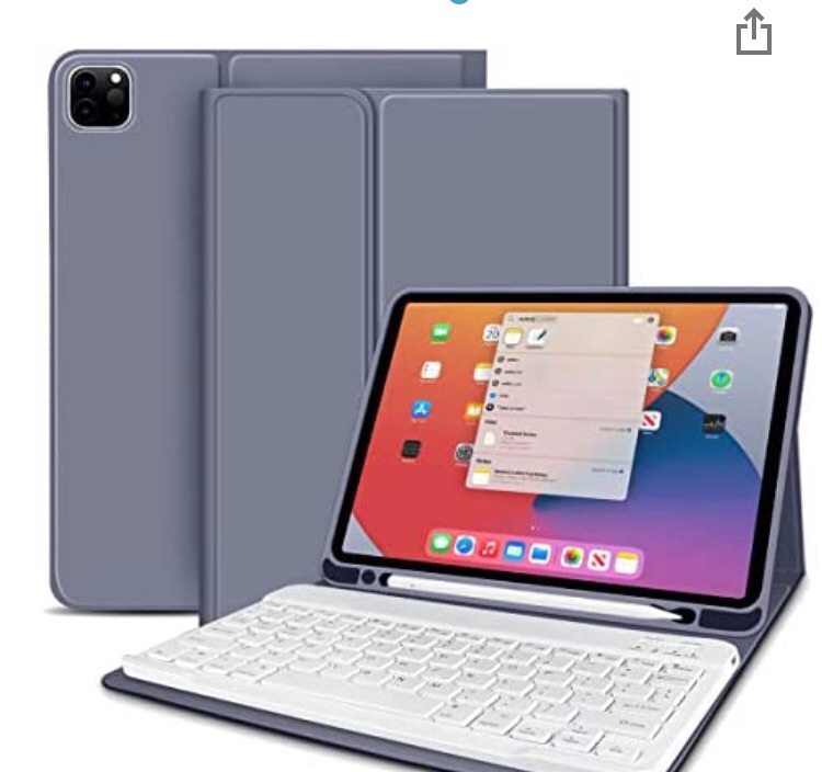 Photo 1 of KENKE iPad Pro 11 inch Keyboard Case with Pencil Holder, Magnetic Detachable Wireless Bluetooth Keyboard, Slim Keyboard Cover for iPad Pro 11 inch 4th Gen 2022 / 3rd Gen 2021/ 2nd Gen 2020, Purple