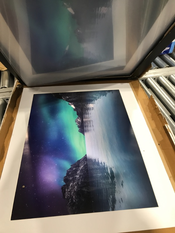 Photo 1 of 22x28 Black Gallery Poster Frame with 18x24 Mat Two Pack - Wide Molding - Includes Attached Vertical and Horizontal Hanging Hardware - Crystal Clear Plexiglass Front - Display 22 x 28 Inch Picture or Art 2 22x28 with 18x24 Mat