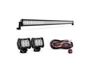 Photo 1 of 52Inch Spot Flood Combo LED Light Bar 2PCS 4Inch 18W Spot LED Fog Lights with Off Road Wiring Harness- 2Leads
