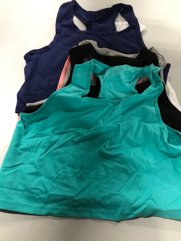 Photo 1 of 6 Pieces Girls Dance Tank Top Racerback Crop Tank Top Sleeveless Dance Top for Ballet Gymnastics Dancewear 13-14

