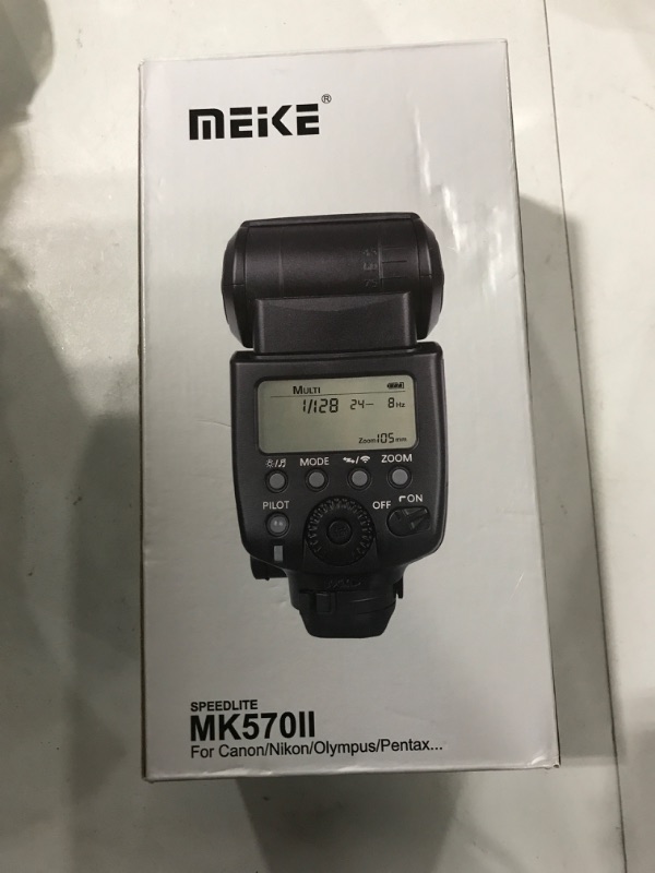 Photo 2 of Meike MK570II Manual Camera Flash Speedlite with LCD Display Compatible with Nikon Pentax Panasonic Olympus Fujifilm DSLR Mirrorless Cameras with Hot Shoe