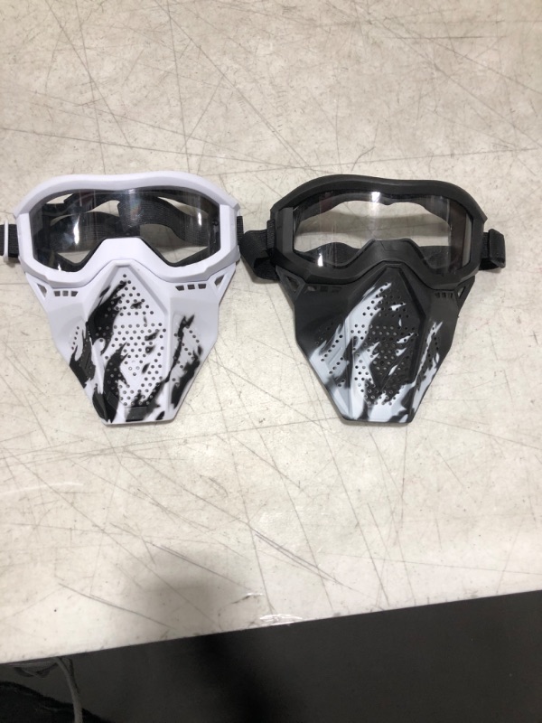 Photo 2 of 2 Pack Tactical Mask Compatible with Nerf Rival, Apollo, Zeus, Khaos, Atlas, Artemis Blasters Rival Mask
