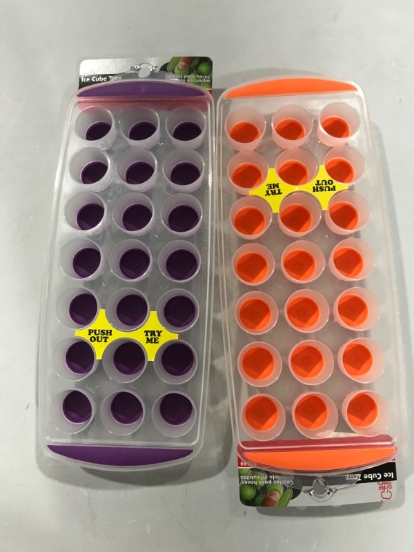 Photo 1 of 2 Pack of Chef Craft Select Plastic Ice Cube Tray, 11 inch in length yields 21 cubes, Color May Vary 11 inch in length yields 21 cubes Color May Vary