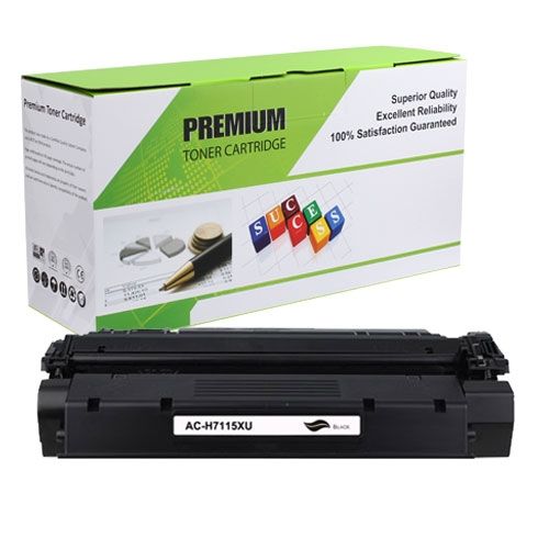 Photo 1 of Premium HP C7115X (15X)/Q2613X (13X)/Q2624X (24X)/Canon EP-25 Compatible Toner Cartridge, Black, 3.5K Yield
