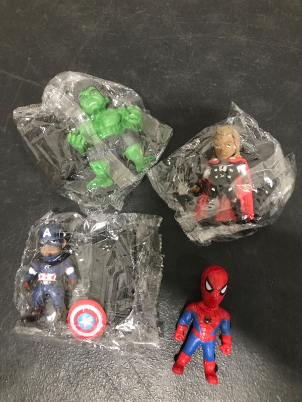 Photo 1 of 4 PACK SMALL AVENGERS FIGURINES 