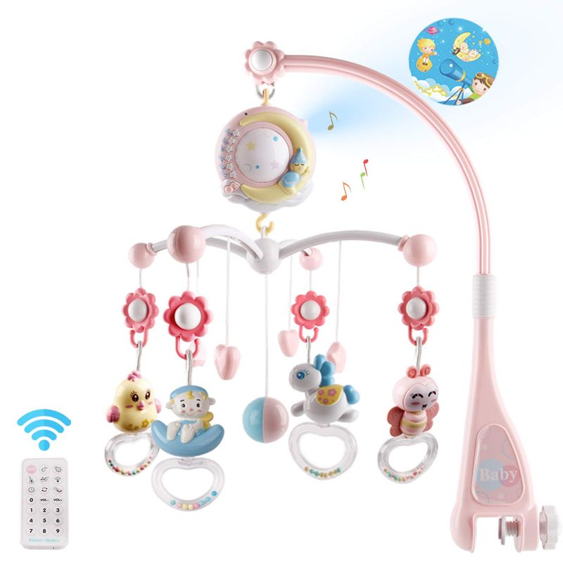 Photo 1 of Baby Musical Crib Mobile with Timing Function Projector and Lights,Hanging Rotating Rattles and Remote Control Music Box with 150 Melodies,Toy for Newborn 0-24 Months
