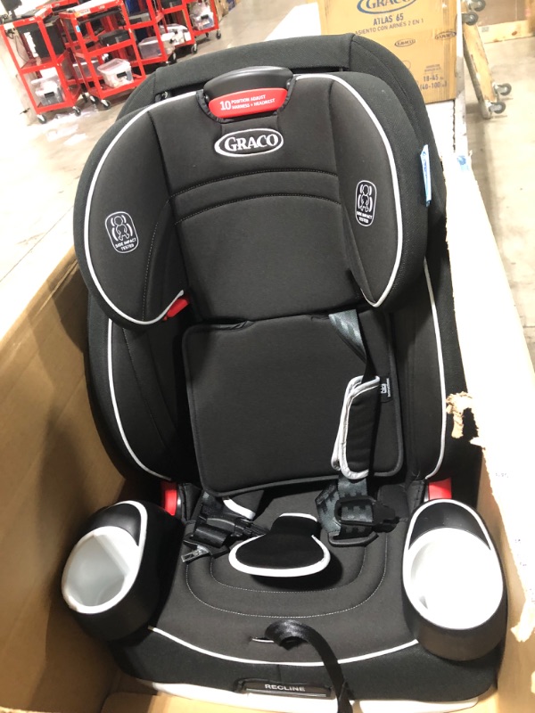 Photo 1 of Graco Atlas 65 2 in 1 Harness Booster Seat | Harness Booster and High Back Booster in One, Glacier , 19x22x25 Inch (Pack of 1)