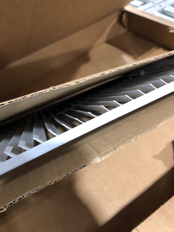 Photo 2 of 14"W x 24"H [Duct Opening Measurements] Steel Return Air Grille (AGC Series) Vent Cover Grill for Sidewall and Ceiling, White | Outer Dimensions: 15.75"W X 25.75"H for 14x24 Duct Opening Duct Opening Size: 14"x24"