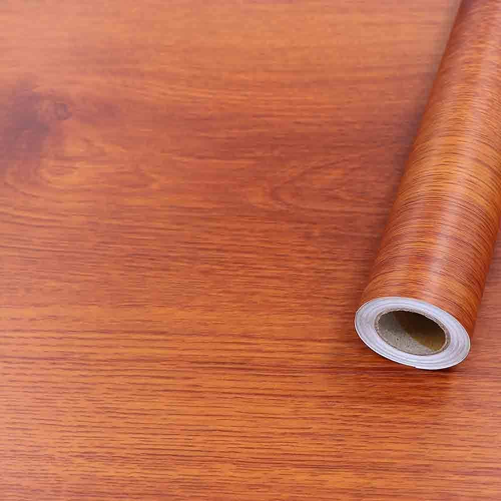 Photo 1 of 15.7" x118" Red Wood Wallpaper Self Adhesive Removable Wallpaper Decorative Wall Covering Film for Kitchen Table Countertop Cabinet and Christmas Background Wall
