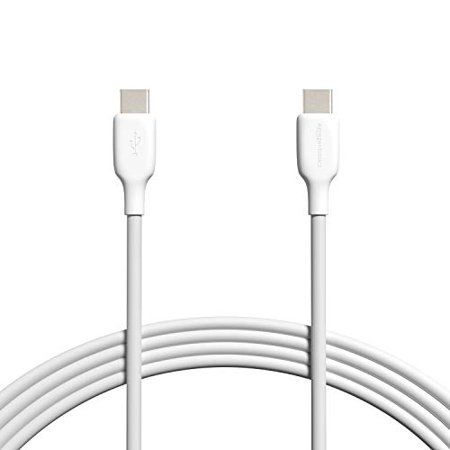 Photo 1 of Basics Fast Charging 60W USB-C2.0 to USB-C Cable (USB-IF Certified) - 3-Foot White
