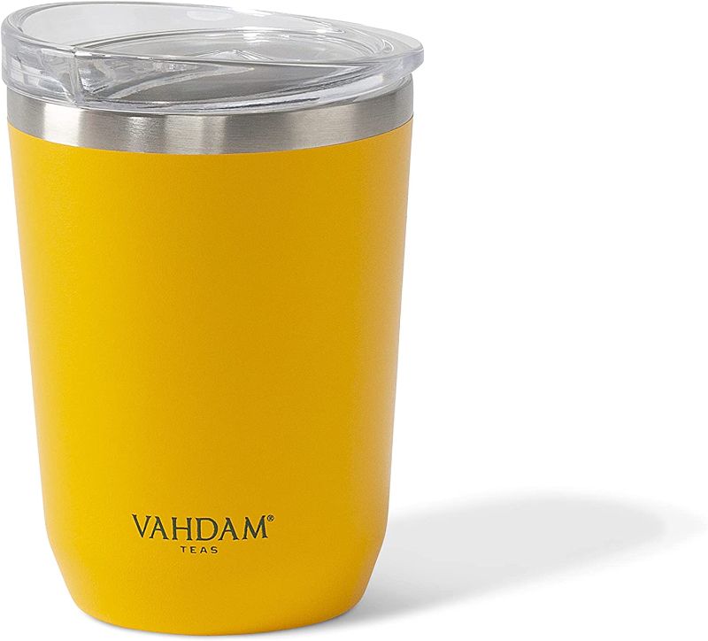 Photo 1 of 
Stainless Steel Tumbler 11.8oz/350ml - Yellow | Vacuum Insulated, Double Wall, Sweat-proof Sipper with Lid for Hot and Cold Drinks | Coffee Mug