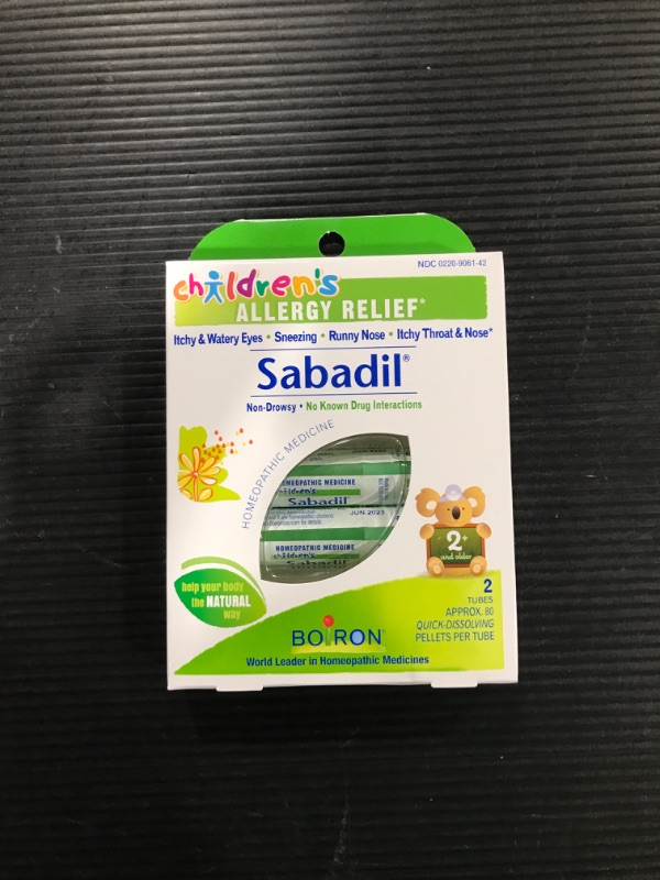 Photo 2 of Boiron Children's Sabadil for Relief from Allergy Symptoms of Sneezing, Runny Nose, and Itchy Eyes or Throat - 2 Count (160 Pellets) Pellets 80 Count (Pack of 2)