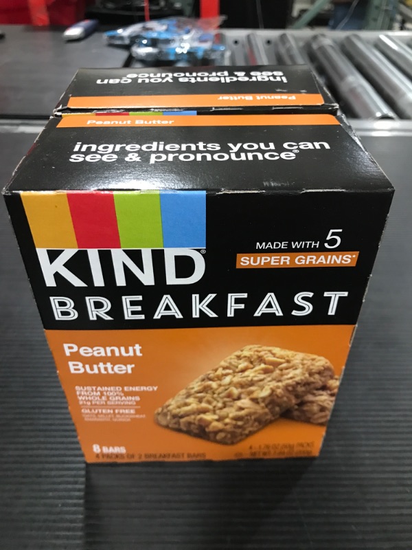 Photo 2 of [2 Pack] KIND Breakfast Bars, Peanut Butter, 1.76 Ounce, 8 Count, Whole Grains, Gluten Free