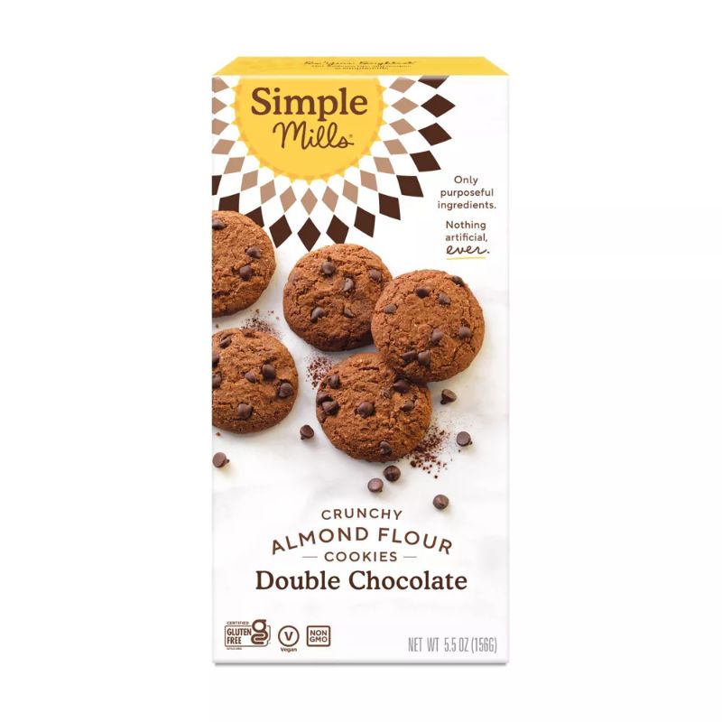 Photo 1 of [2 Pack] Simple Mills Crunchy Double Chocolate Cookies - 5.5oz [EXP 11-30-22]

