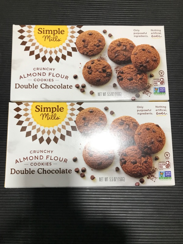 Photo 2 of [2 Pack] Simple Mills Crunchy Double Chocolate Cookies - 5.5oz [EXP 11-30-22]

