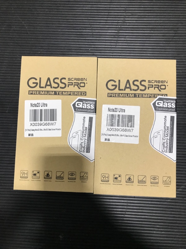 Photo 2 of [2 Packages] Galaxy Note 20 Ultra 2+2 Screen Protector, HD Clear Tempered Glass, Ultrasonic Fingerprint Support, 3D Curved, Scratch Resistant