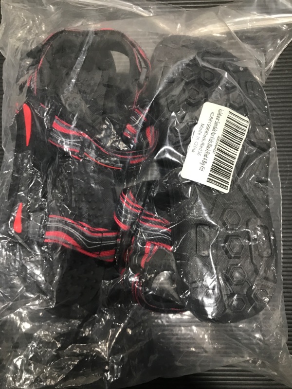 Photo 2 of [Size 4] kulebear Kids Boys Summer Sports Sandals- Black/Red