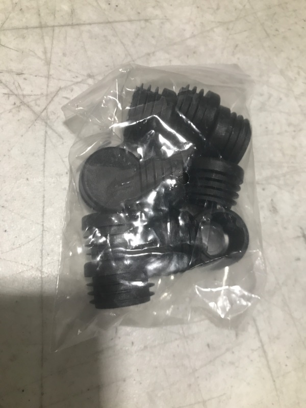 Photo 2 of (Set of 10) 1 inch(25.4mm) Polyethylene Round Plastic Hole Plugs - Plastic Plugs / Plastic End Caps- Black