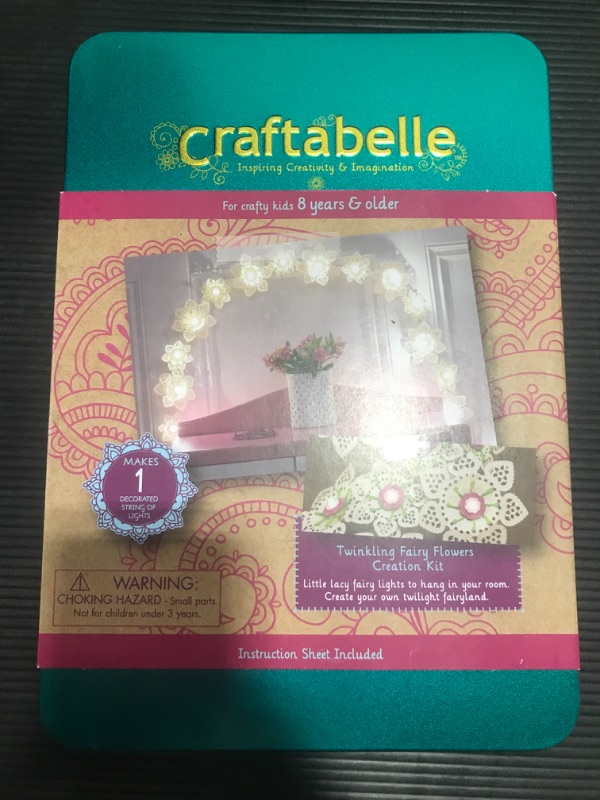 Photo 2 of Craftabelle – Twinkling Fairy Flowers Creation Kit – DIY Twinkle Lights for Bedroom – 106pc String Light Set with Accessories