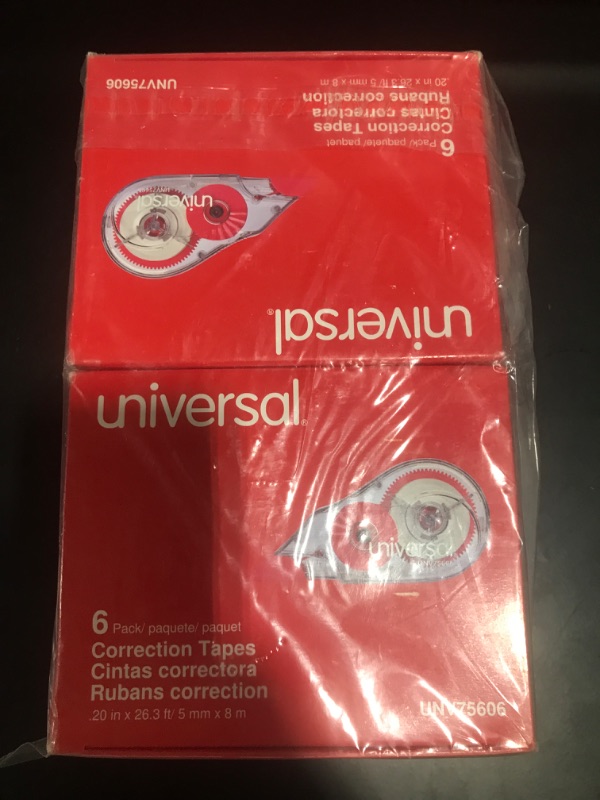 Photo 2 of Universal Correction Tape with Two-Way Dispenser, Non-Refillable, 1/5" x 315", 6/Box - 2 Pack