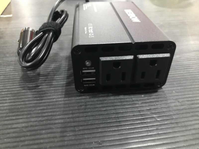 Photo 3 of MEIBOW 300W Car Power Inverter DC 12V to 110V AC Converter with 4.8A Dual USB Charger Car Outlet Adapter