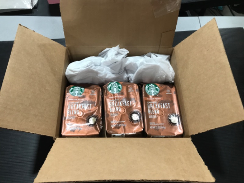 Photo 1 of 3 pack of 12 oz Starbucks breakfast blend grand coffee