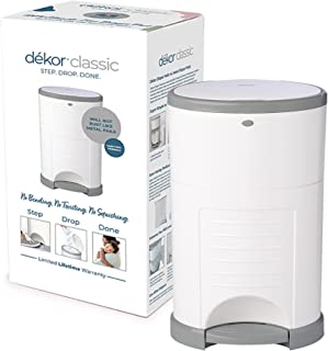 Photo 1 of Dekor Classic Hands-Free Diaper Pail | White | Easiest to Use | Just Step – Drop – Done | Doesn’t Absorb Odors | 20 Second Bag Change | Most Economical Refill System