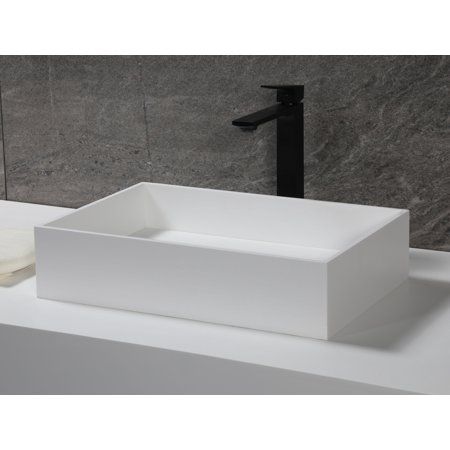 Photo 1 of ABRS2014 20 X 14 in. Solid Surface Resin Sink, White Matte