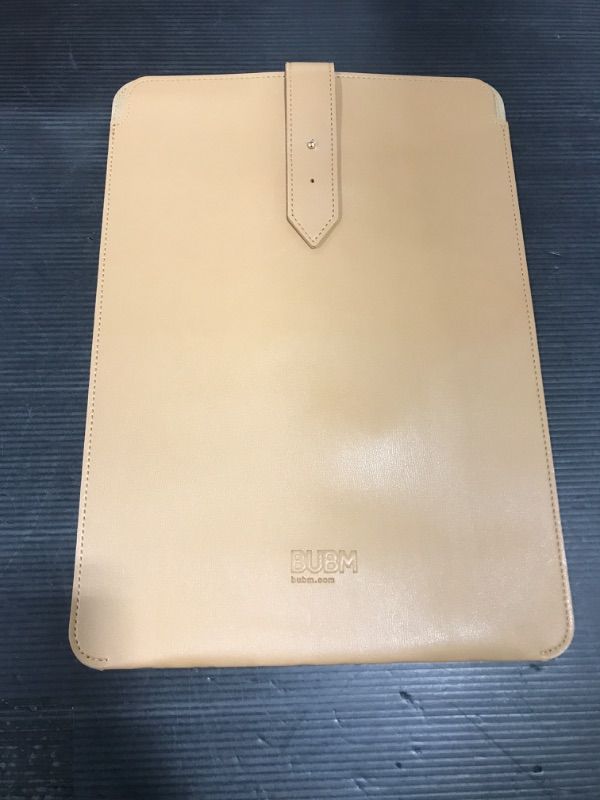 Photo 1 of N//A BUBM PU Leather Laptop Sleeve ,Tablet Organizer,File Storage Bag,for 14 Inch Laptop, 13 MacBook Air Sleeve, Pro Case, Ipad 12.9 Sleeve(Tan)