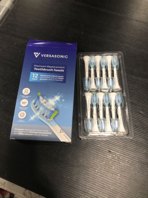 Photo 2 of 12 Pack of Premium Versasonic Toothbrush Heads Compatible with Philips Sonicare C3 Replacement Heads. Replacement Brush Heads are Most Similar to C3,Premium Plaque Control HX9044
