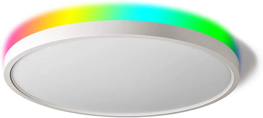 Photo 1 of TALOYA Smart Ceiling Light Flush Mount LED WiFi, Compatible with Alexa Google Home, Dimmable Low Profile Ambient Light Fixture for Bedroom Living Room,12 Inch 24W
