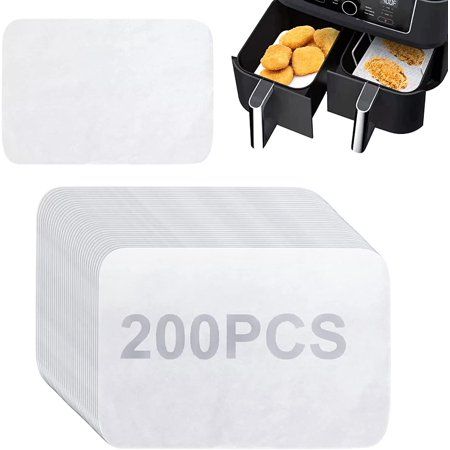 Photo 1 of 200Pcs Baking Paper Parchment Paper Baking Sheet, Non-Stick Paper Air Fryer 2 Pack