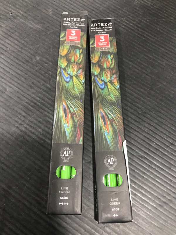 Photo 2 of ARTEZA Colored Pencils, Pack of 6, A600 Lime Green, Soft Wax-Based Cores, Ideal for Drawing, Sketching, Shading & Coloring
