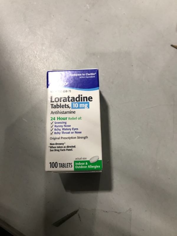 Photo 1 of Allergy Relief , 24 Hour Allergy Relief , Loratadine 10mg Tab , 100 Tab 100 Count (Pack of 1) best by 05/2023
