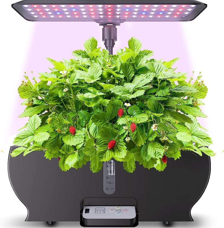 Photo 1 of (GROW LIGHT ONLY) Indoor Garden Hydroponic Growing System, Plant Germination Kit Herb Vegetable Growth System with LED Grow Light, Automatic Timer, Hydroponic Planter Grower Harvest Veggie, Black