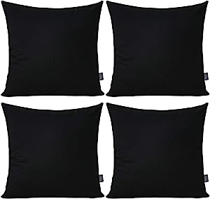 Photo 1 of 20 X 20 PAVCK OF 4 BLACK VELVET PILLOWS