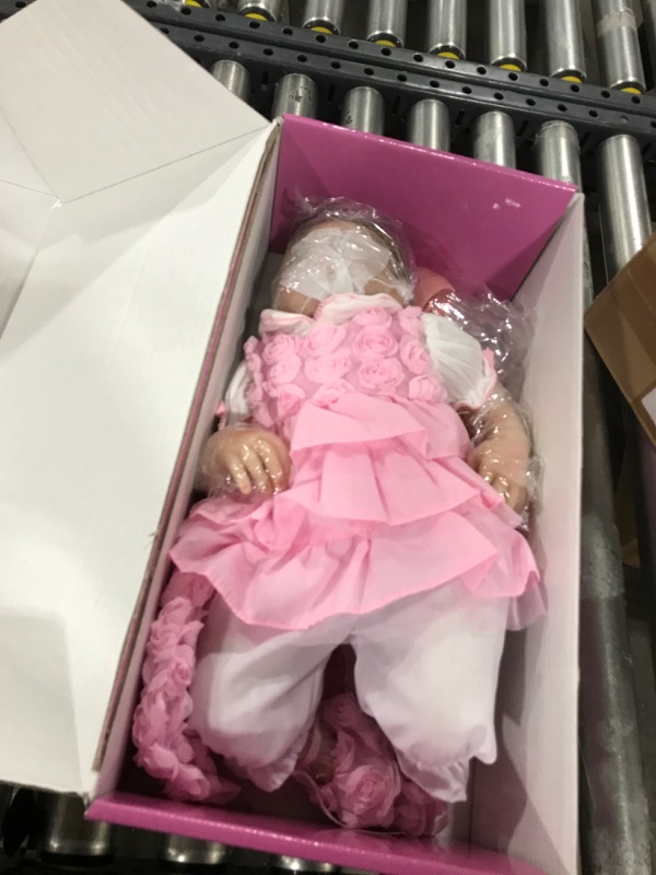 Photo 2 of Adolly Hi 20 inch Realistic Reborn Baby Doll - Soft Weighted Simulation Silicone Vinyl Newborn - Lifelike Baby Dolls with Clothes Name Lucy Rouge