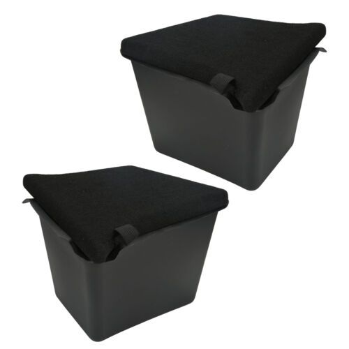 Photo 1 of 2 Pcs Rear Trunk Side Storage Packets Bins With Lid Black Trunk